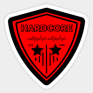 Hardcore logo pick guitar Sticker